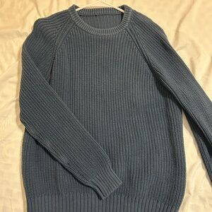 Brandy Melville Chunky Crewneck Sweater in Dusty Blue